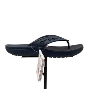 Crocs Baya II Womens Flip Flop Thong Sandals Sz 7 Navy Blue Lightweight Flexible